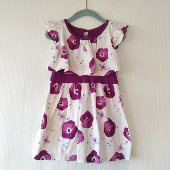 Tea Collection Other - TEA • Toddler girls purple floral summer dress 3t